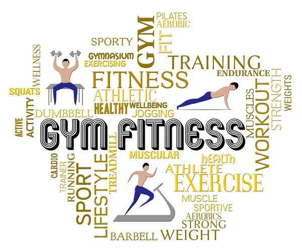 Gym Fitness visar arbeta ut och utövar — Stockfoto