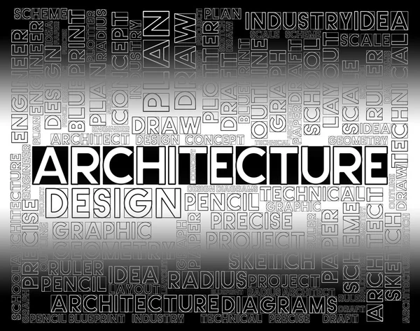 Architettura Design Rappresenta Progettazioni e Idee Edili — Foto Stock