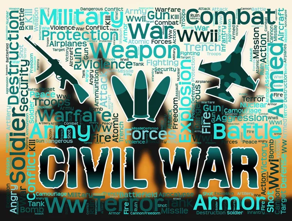 Civil War Indicates Country Uprising And Insurrection — Stock Photo, Image