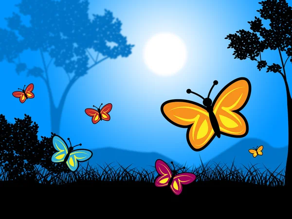 Fjärilar karaktär tyder utomhus miljö och naturlig — Stockfoto