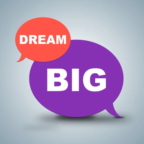 Dream Big toont doel hoop en doelen — Stockfoto