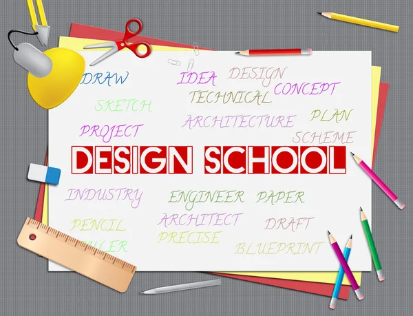 Escola de Design significa aprendizado gráfico e estudo — Fotografia de Stock