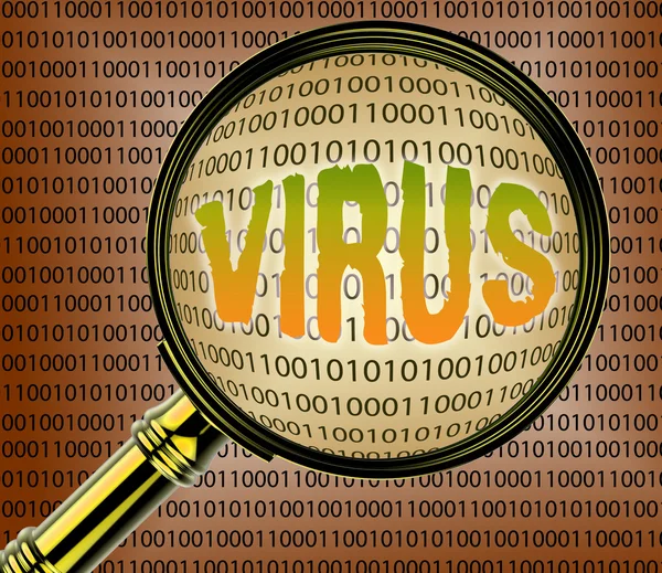 Data Virus Shows Internet Trojan 3d Rendering — Stock Photo, Image