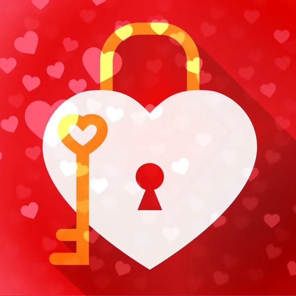 Hearts Lock signifie dans l'amour et l'adoration — Photo