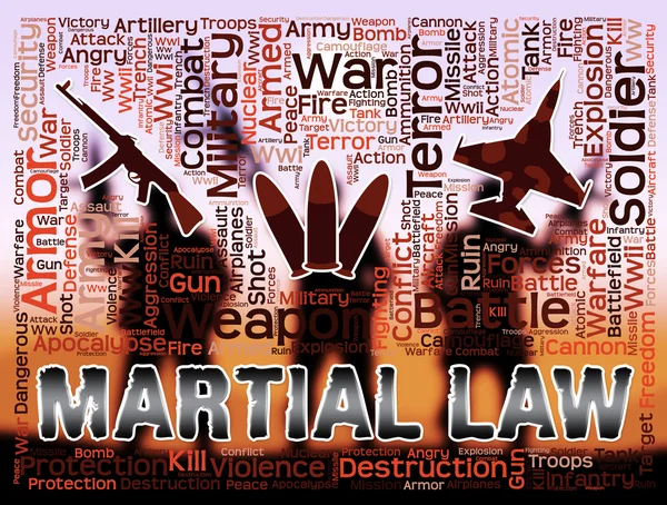Martial Law betekent burgerrechten gestopt en staatsgrepen — Stockfoto