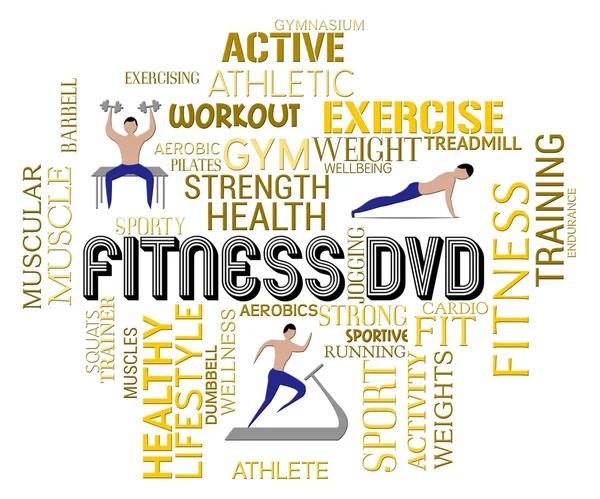 Fiziksel aktivite çalışma dışarı Fitness Dvd gösterir — Stok fotoğraf