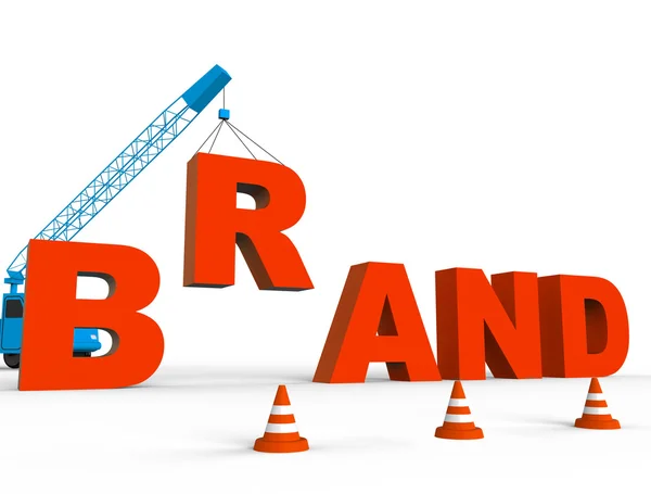 Build Brand Represents Company Trademark 3d Rendering — Stock Photo, Image