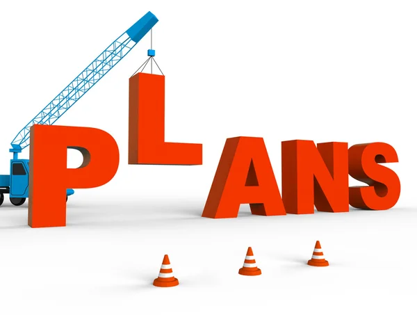 Make Plans Indicates Goal Planner 3d Rendering — Stock Photo, Image