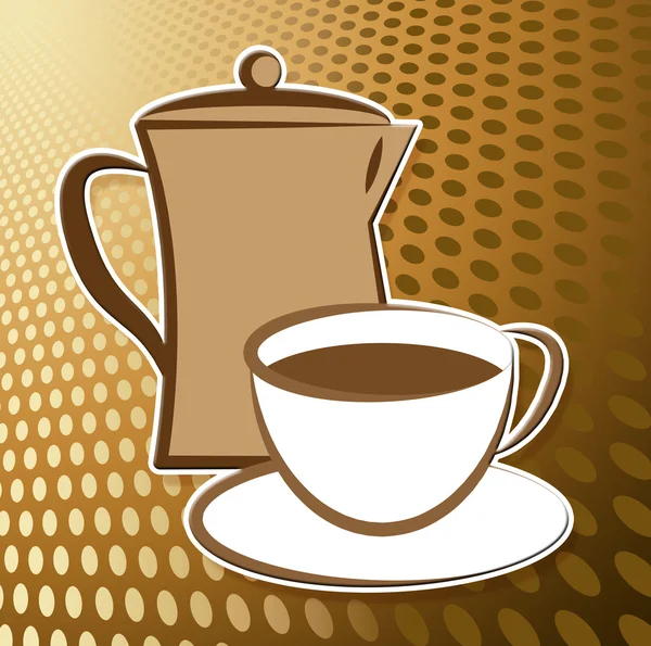Café Pot Icono muestra café y bebidas —  Fotos de Stock