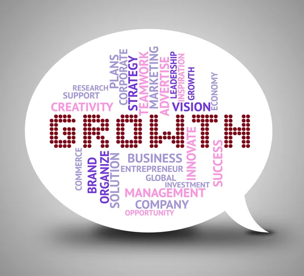 Growth Bubble Means Improvement Rise And Development — Stock Photo, Image