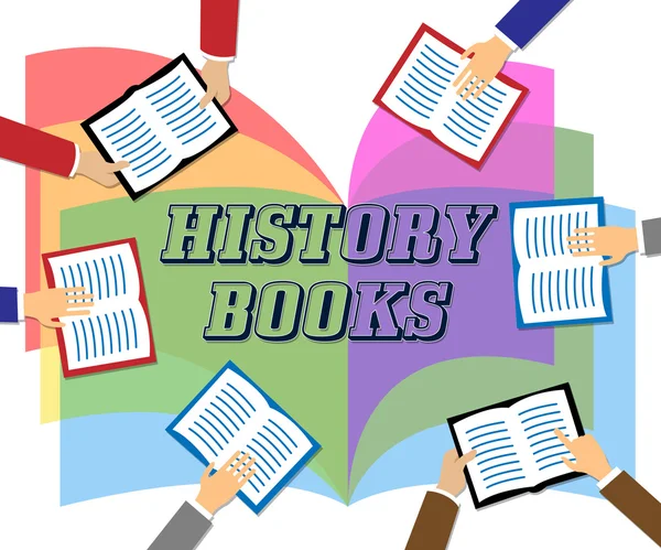 History Books Means Studying The Past Knowledge — Stock Photo, Image