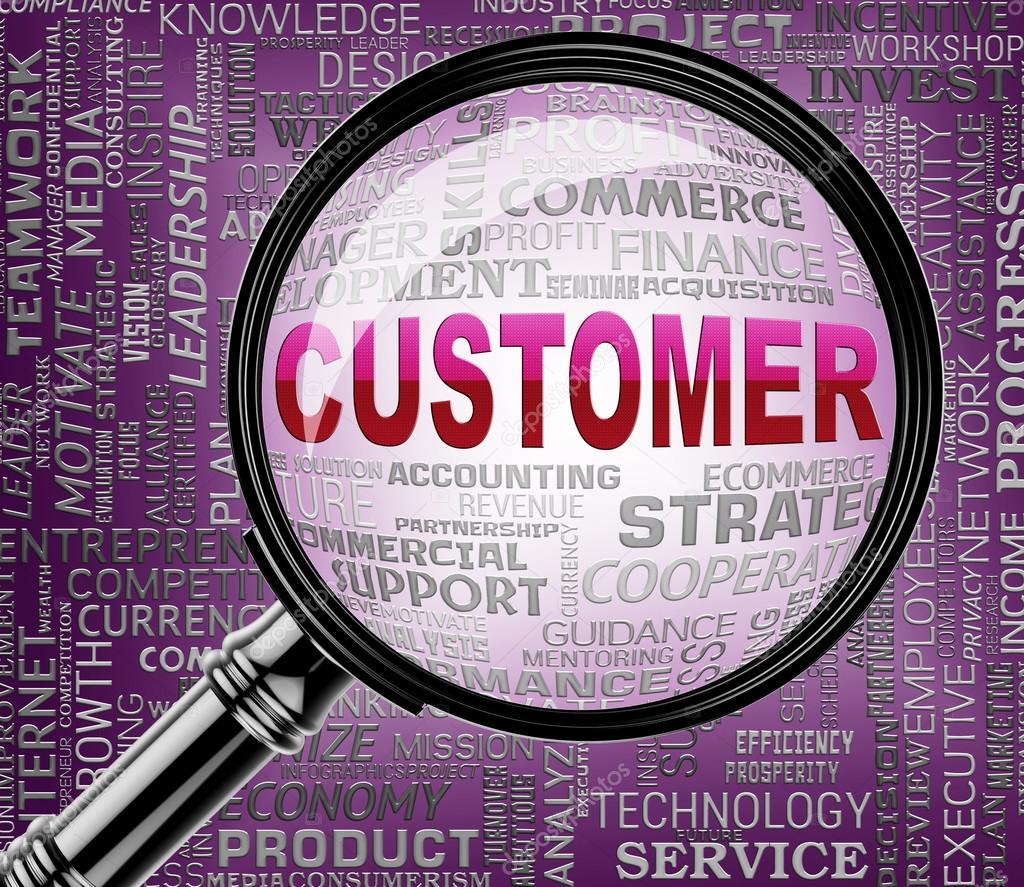 Loupe client montre client Shopper rendu 3d — Photographie stuartmiles © 125331896