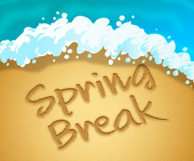 Bahar tatili anlamına gelir bahar partisinde sahilde