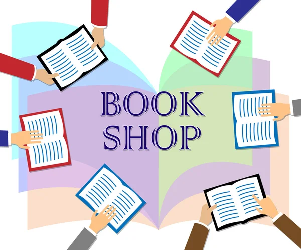 Book Shop Indicates Literature Retail And Selling — Stock Photo, Image