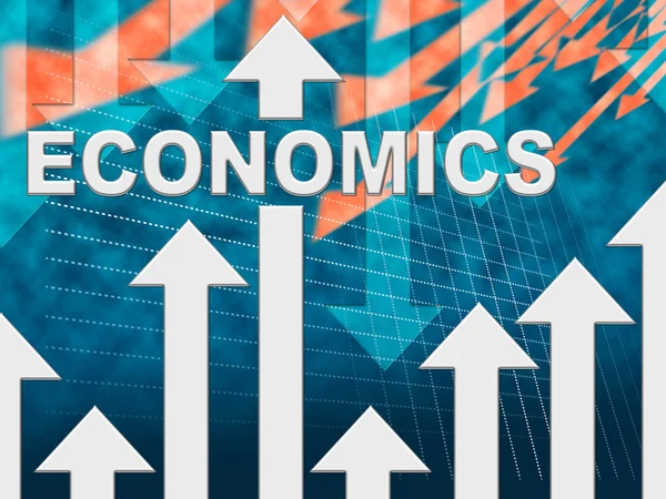 Gráfico de Economía Representa Diagrama Monetario o Gráfico — Foto de Stock