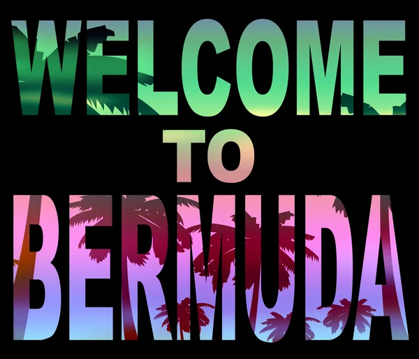 Willkommen auf Bermuda stellt Bermuda-Urlaubseinladung dar — Stockfoto