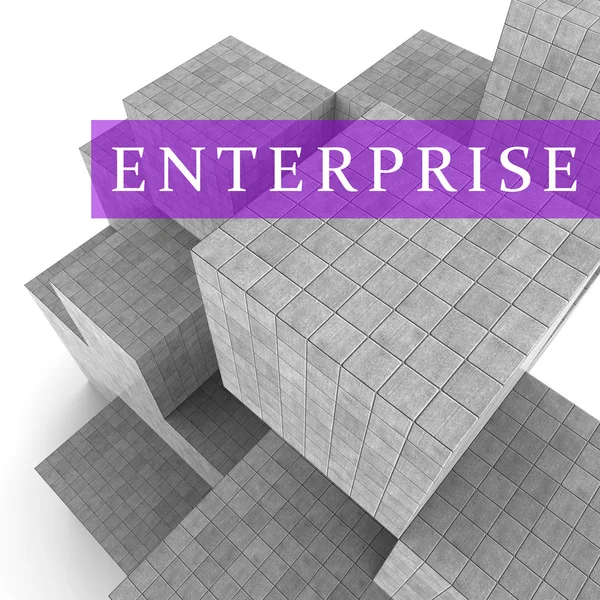 Enterprise Blocks représente Company Ventures 3d Rendu — Photo