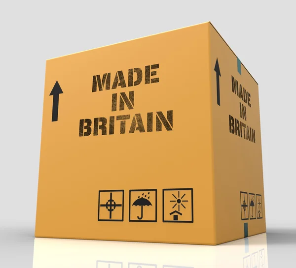 Made in britain steht für UK-Produktion 3D-Rendering — Stockfoto