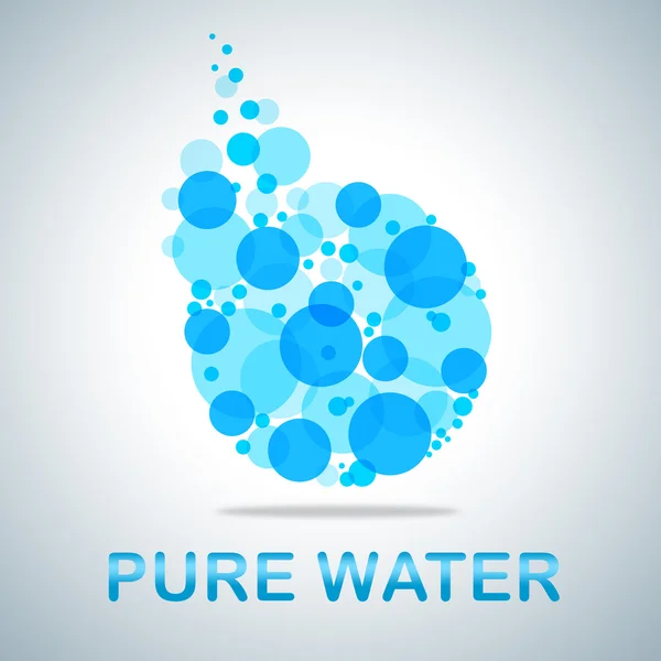Čistá voda znamená čisté H2o — Stock fotografie