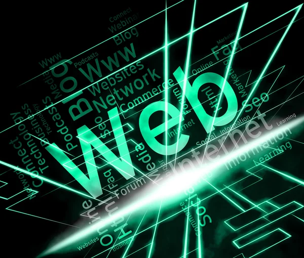 Web-Wort bedeutet Internet-Netzwerk und Websites — Stockfoto