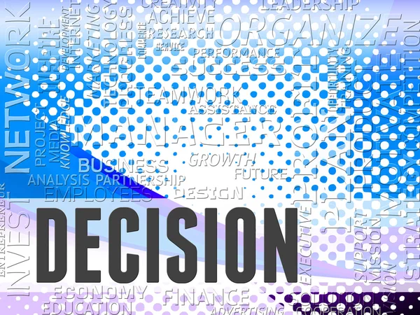 Decision Words Represents Choice Decisions And Choices — Stock Photo, Image