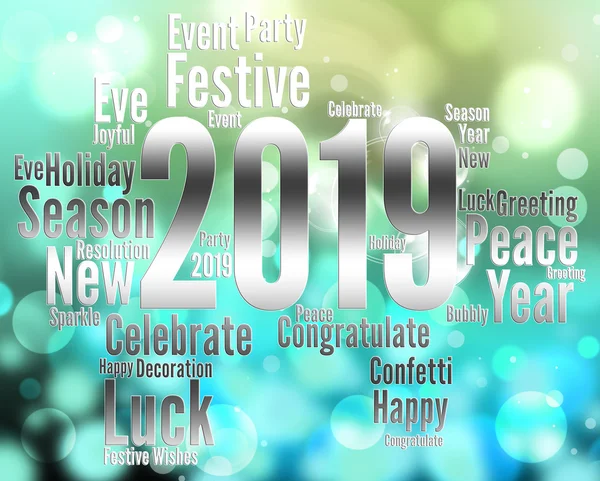 Tjugo nitton visar 2019 nyårsfest — Stockfoto