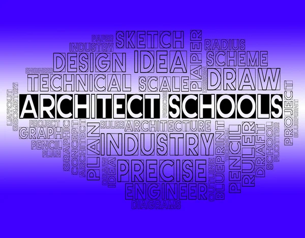 Architekt szkół wskazuje Projektant studiowania i uczenia się — Zdjęcie stockowe