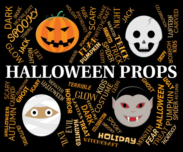 Halloween Props Means Trick or Treat Accessories — стоковое фото