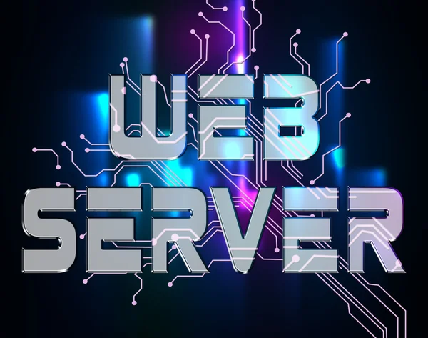 Webserver zeigt Computer-Server und Daten — Stockfoto