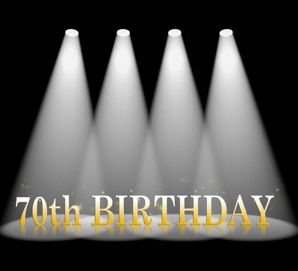 Seventieth Birthday Indicates 70th Celebration And Party — Stock Photo, Image