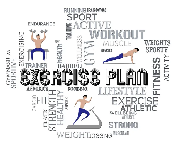 Exercise Plan Indicates Get Fit Fitness Formula — Stock Photo, Image