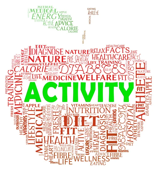 Activity Apple Indicates Getting Fit And Being Active — Stock Photo, Image