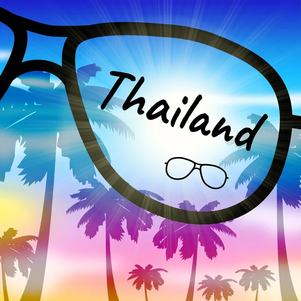 Thajsko dovolená představuje, chystáte se na dovolenou v Asii — Stock fotografie