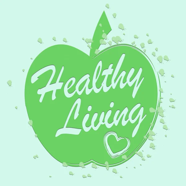 Healthy Living Represents Living Well And Fitness — Stock Photo, Image