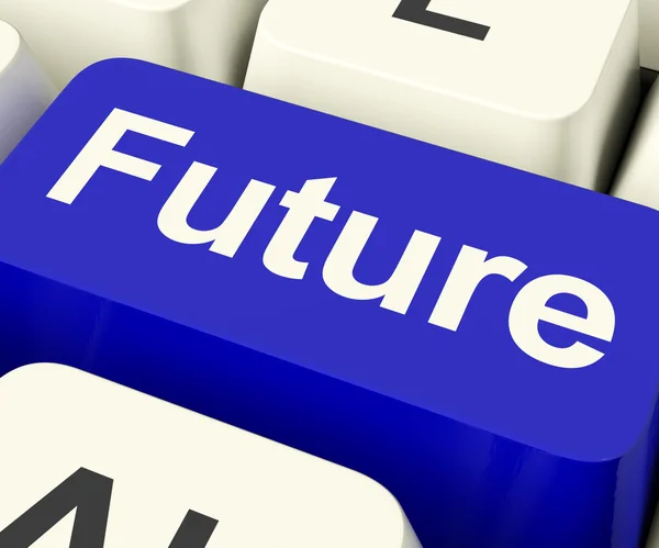 Framtida nyckel visar prognos prognoser eller profetia — Stockfoto