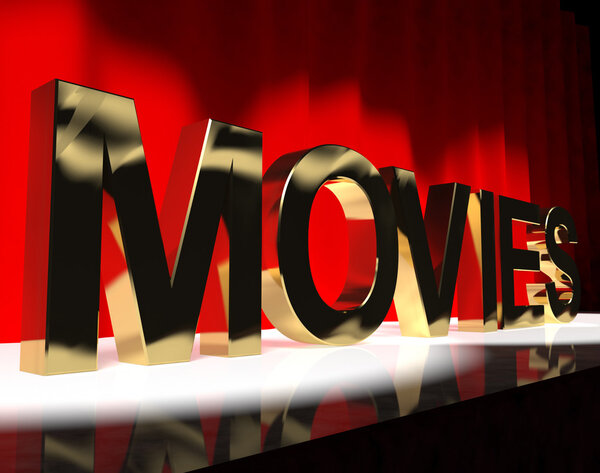 Movies Word On Stage Shows Cinema And Hollywood