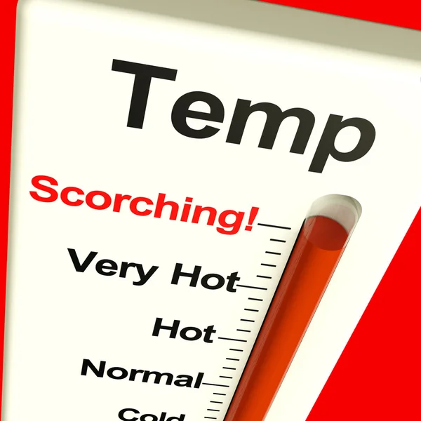 Çok yüksek kavurucu sıcaklık termostat gösterilen — Stok fotoğraf