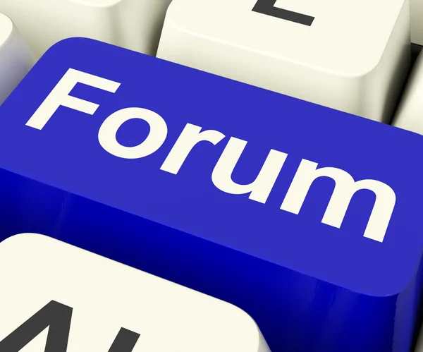 Forum Key For Social Media Community Or Information — Stock Photo, Image