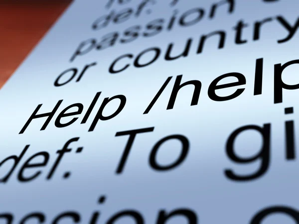 Help Definition Closeup Showing Support And Service — Stock Photo, Image