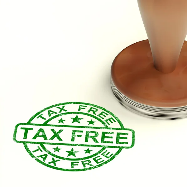 Belastingen gratis stempel toont geen plicht of belastingvrije winkelen — Stockfoto