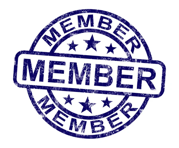 Member Stamp Shows Membership Registration And Subscribing — Stock Photo, Image