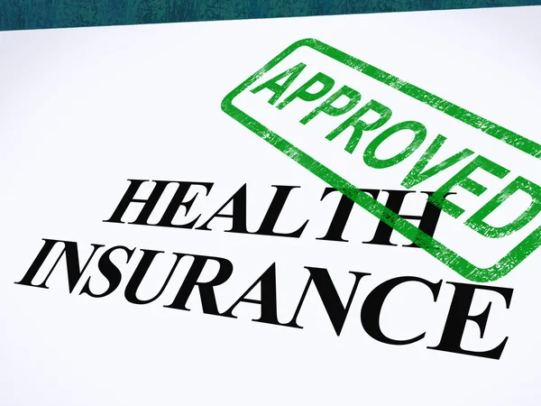 Sjukförsäkring godkänd form visar framgångsrik medicinsk applicat — Stockfoto