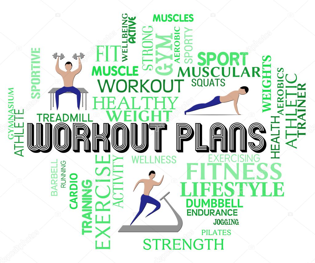 Workout Fitness Meaning Getting Fit And Training Stock Photo