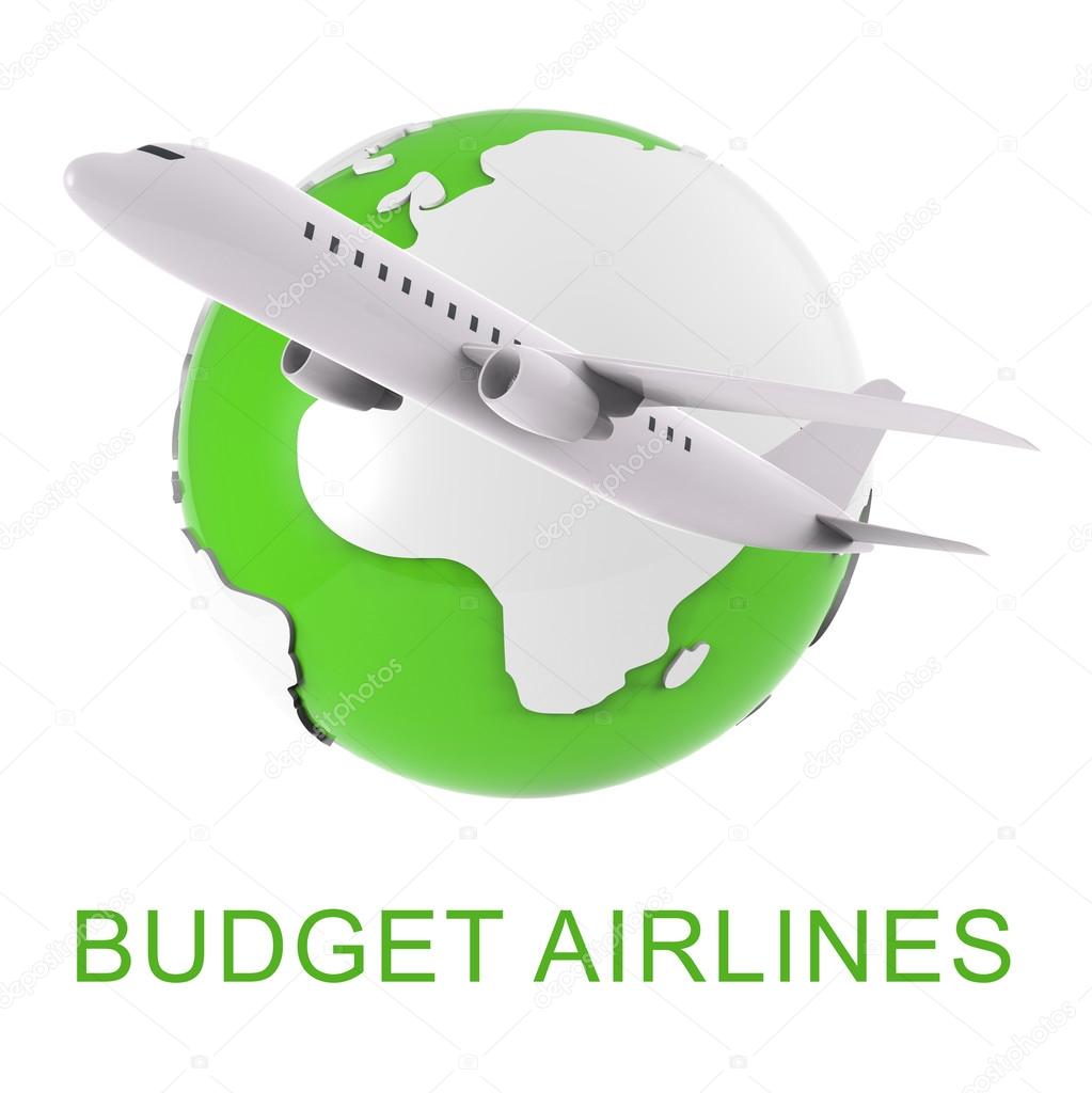 Budget Airlines Shows Special Offer Flights 3d Rendering