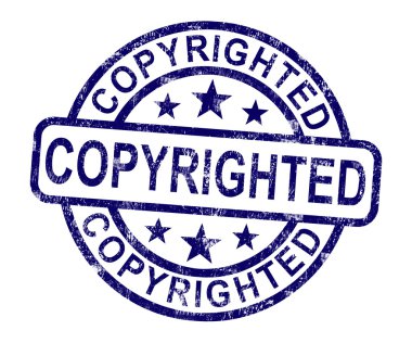 telif hakkıyla korunan damgası patent gösterilen veya ticari marka