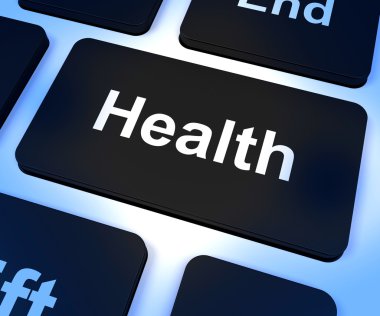 Sağlık anahtar gösteren online sağlık