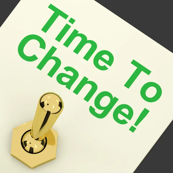 Time To Change Switch Meaning Reform And Improve — Stock Photo, Image