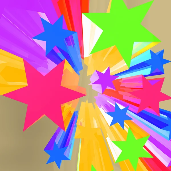 Abstrato Estrelas estourando fundo como fundo dramático colorido — Fotografia de Stock
