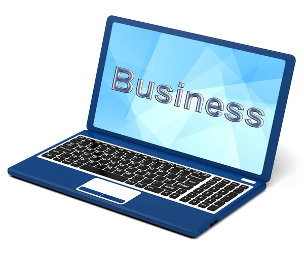 Business på laptop visar handel och handel — Stockfoto