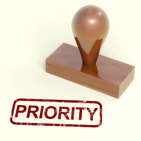 Prioriteit Rubberstempel toont dringende rush levering — Stockfoto
